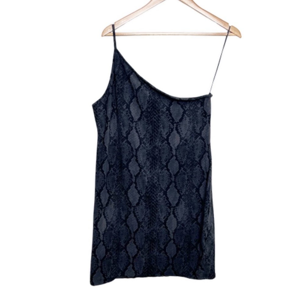 Express Womens One Shoulder‎ Snake Print Night Out Fashionable Mini Dress